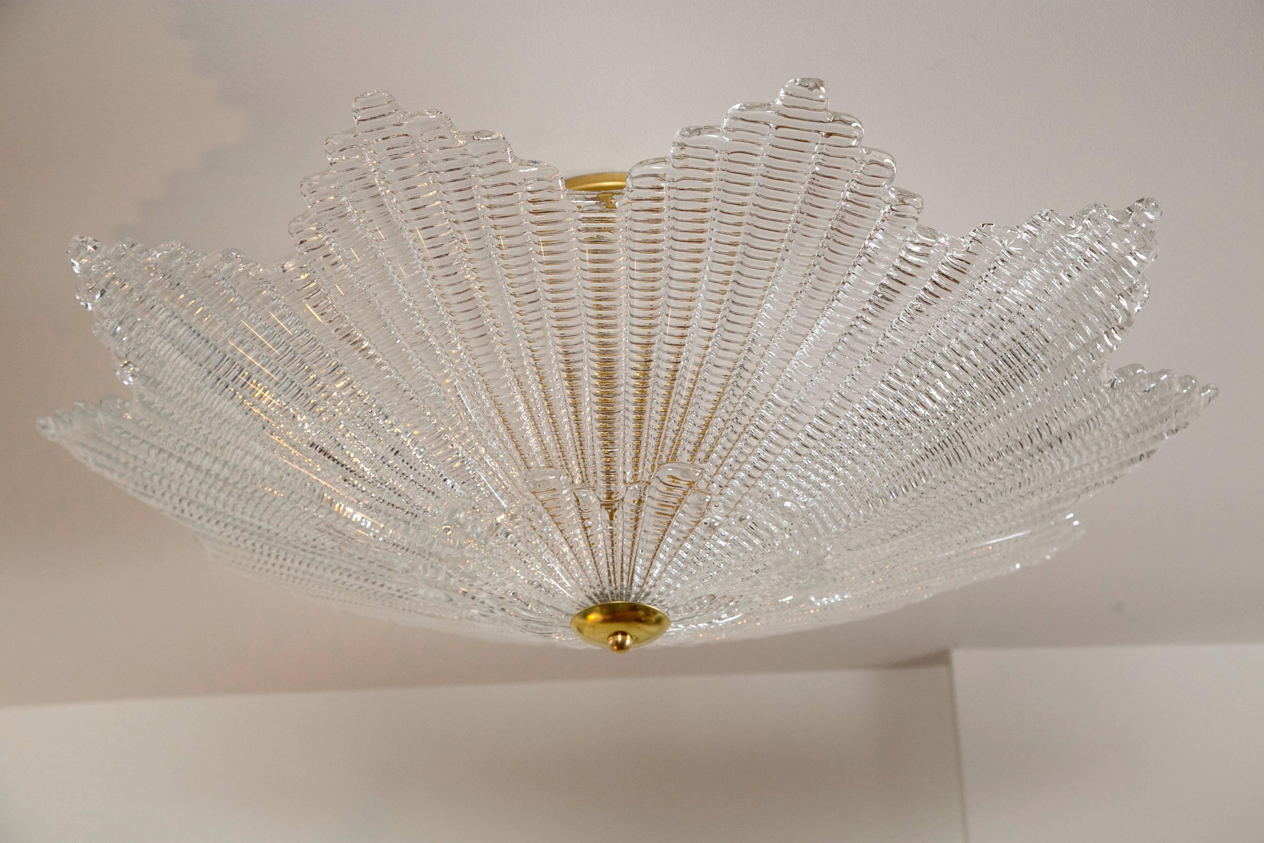 Modern Large Murano Star-Shaped Ceiling Fixture