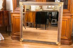 Pair of Square-Shaped Double Twist Blown Glass Mirrors