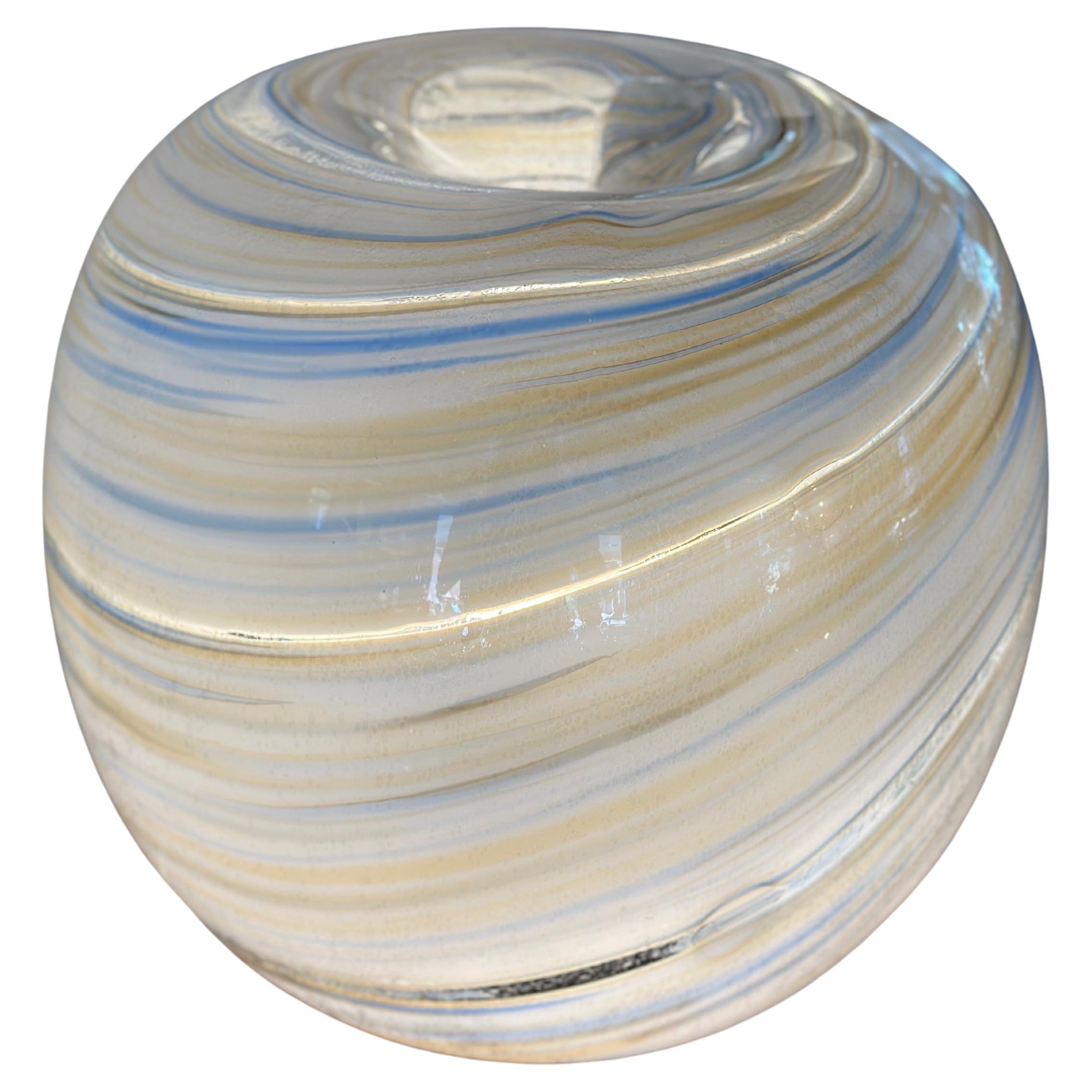 Modern Large XX Century Murano Swirl Blown Table Lamp For Sale