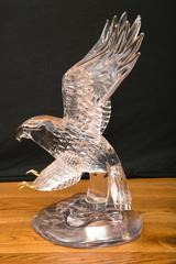 Grande sculpture vintage en verre soufflé d'un aigle américain à tête blanche par Pino Signoretto