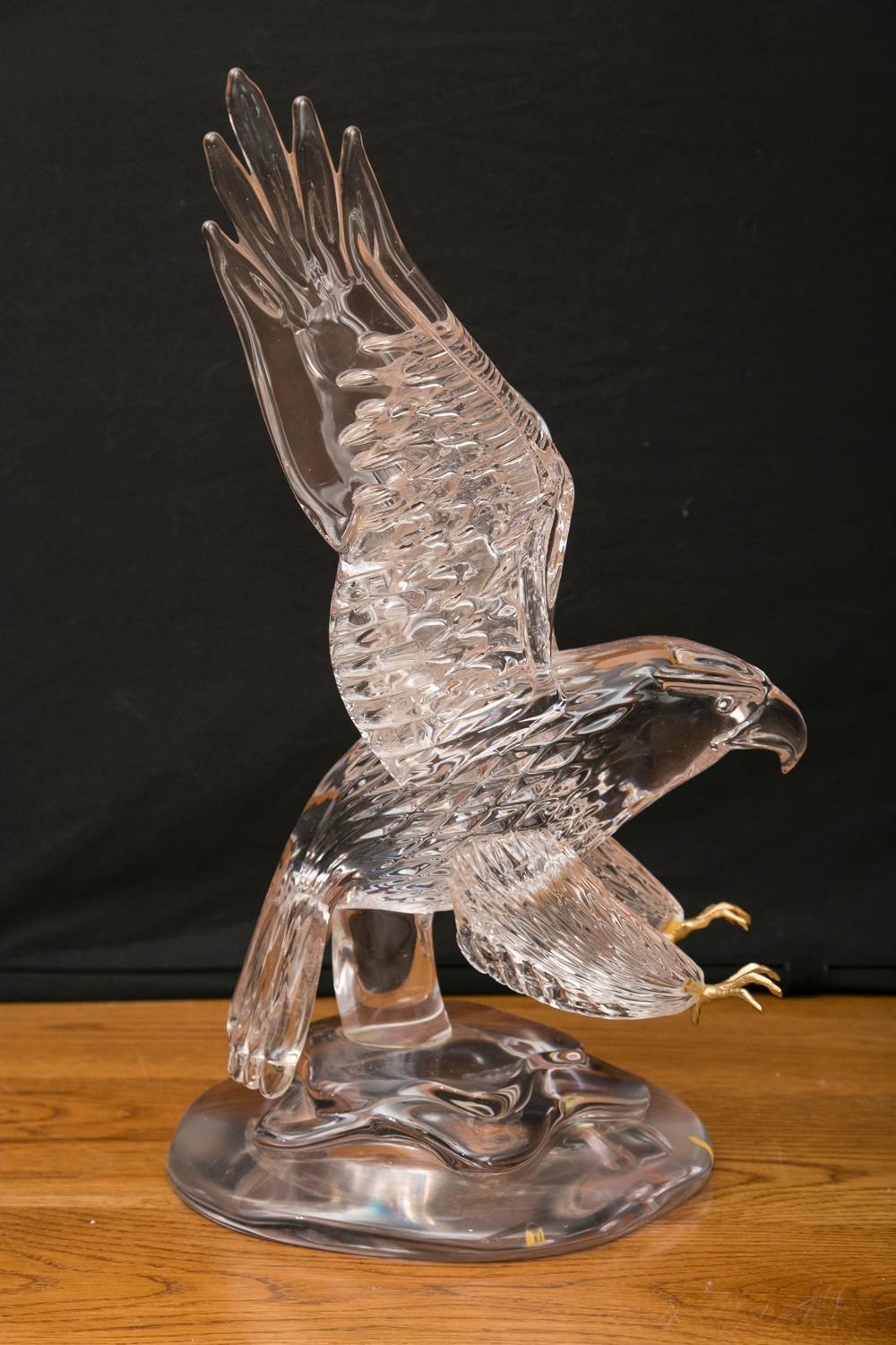 Large Vintage Glass Blown American Bald Eagle Sculpture by Pino Signoretto at 1stdibs