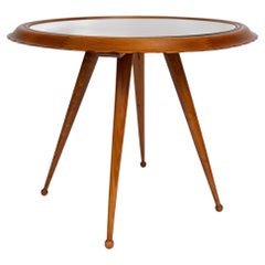 XX Century Italian Scalloped Fruitwood Low table Style Of Paolo Buffa