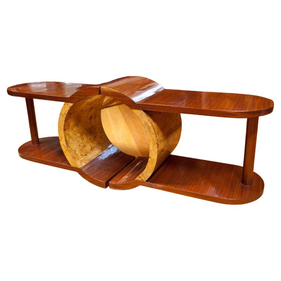 French Art Deco Low Table/Pair Of Side Tables For Sale 7