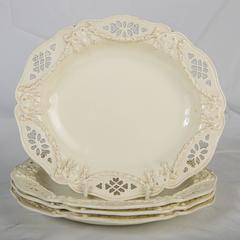 Pierced Creamware Dishes 18th Century, a Set of Six