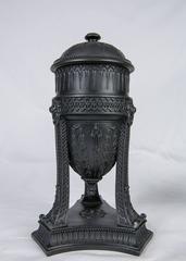 Pair of Wedgwood Black Basalt Urns