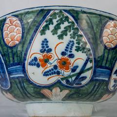 Antique Dutch Delft Punch Bowl with a Rare Green Ground