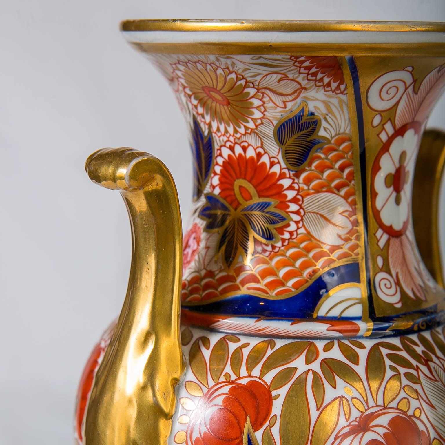 Hand-Painted Pair of Imari Vases Coalport Admiral Nelson Pattern