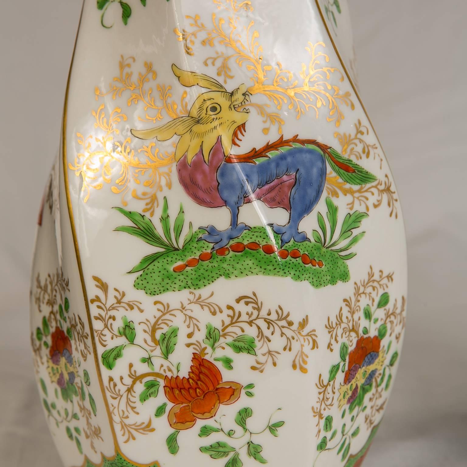 Qing Pair of Vases Bengal Tiger