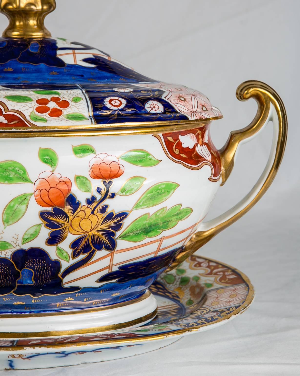 English Antique Porcelain Soup Tureen 