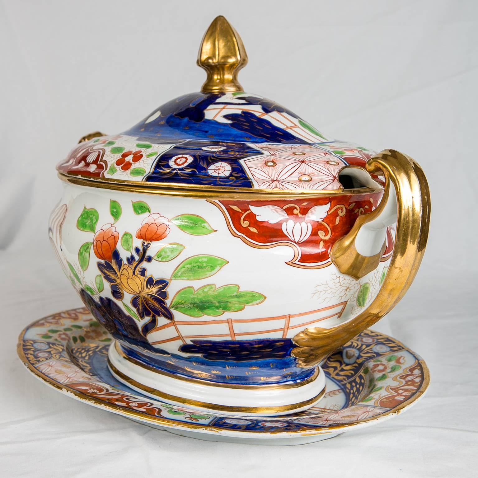 Regency Antique Porcelain Soup Tureen 