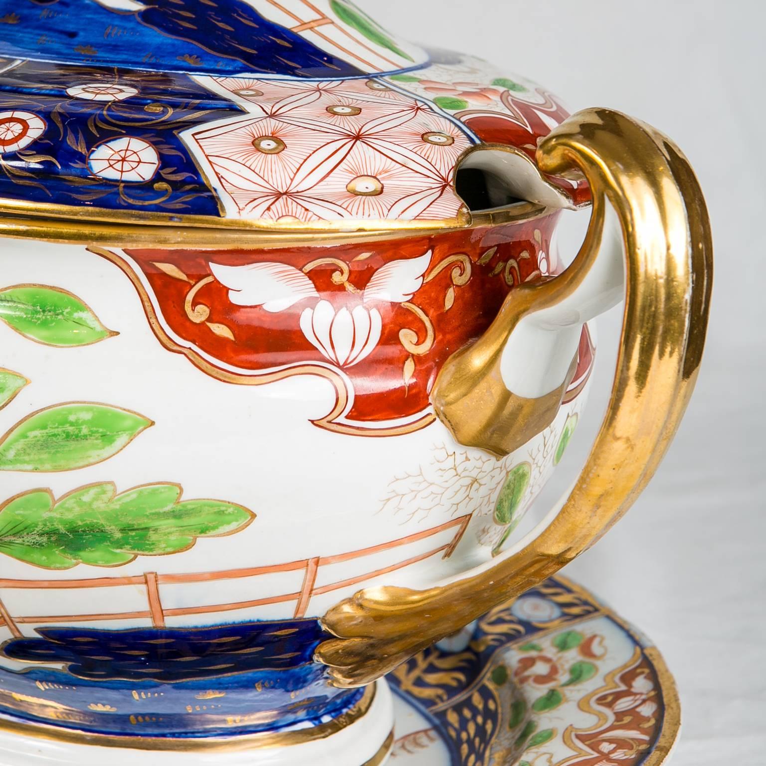19th Century Antique Porcelain Soup Tureen 