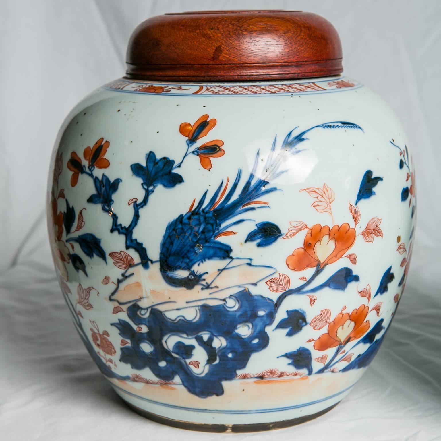 Antique Imari Chinese Ginger Jars In Excellent Condition In Katonah, NY