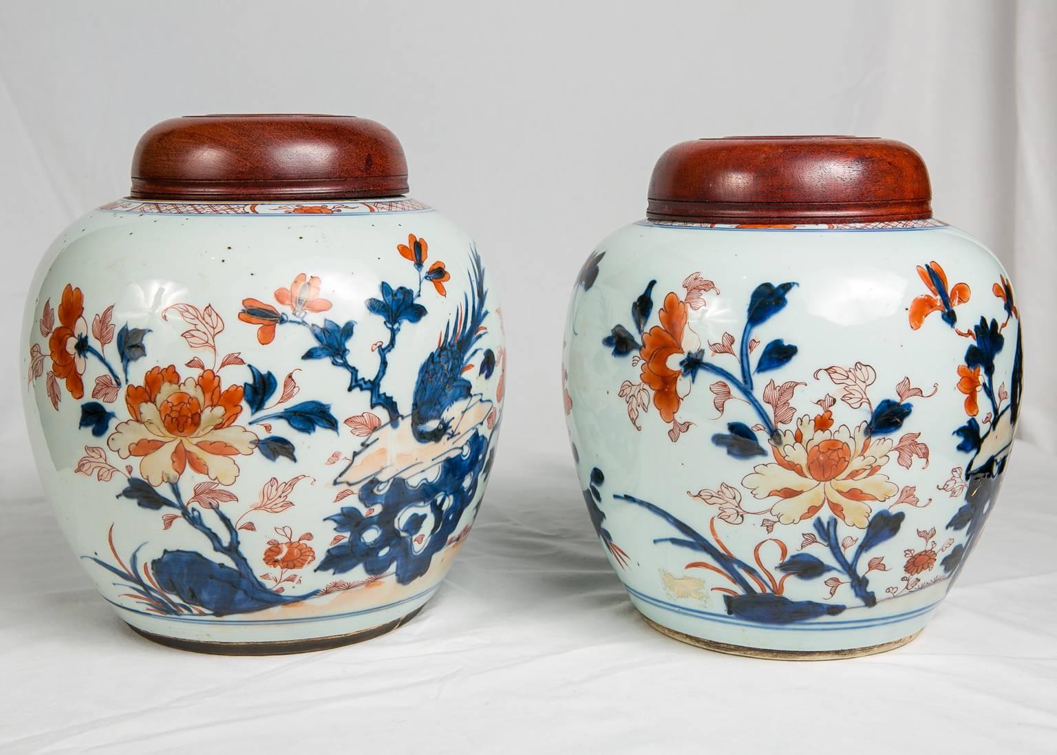 Antique Imari Chinese Ginger Jars 2
