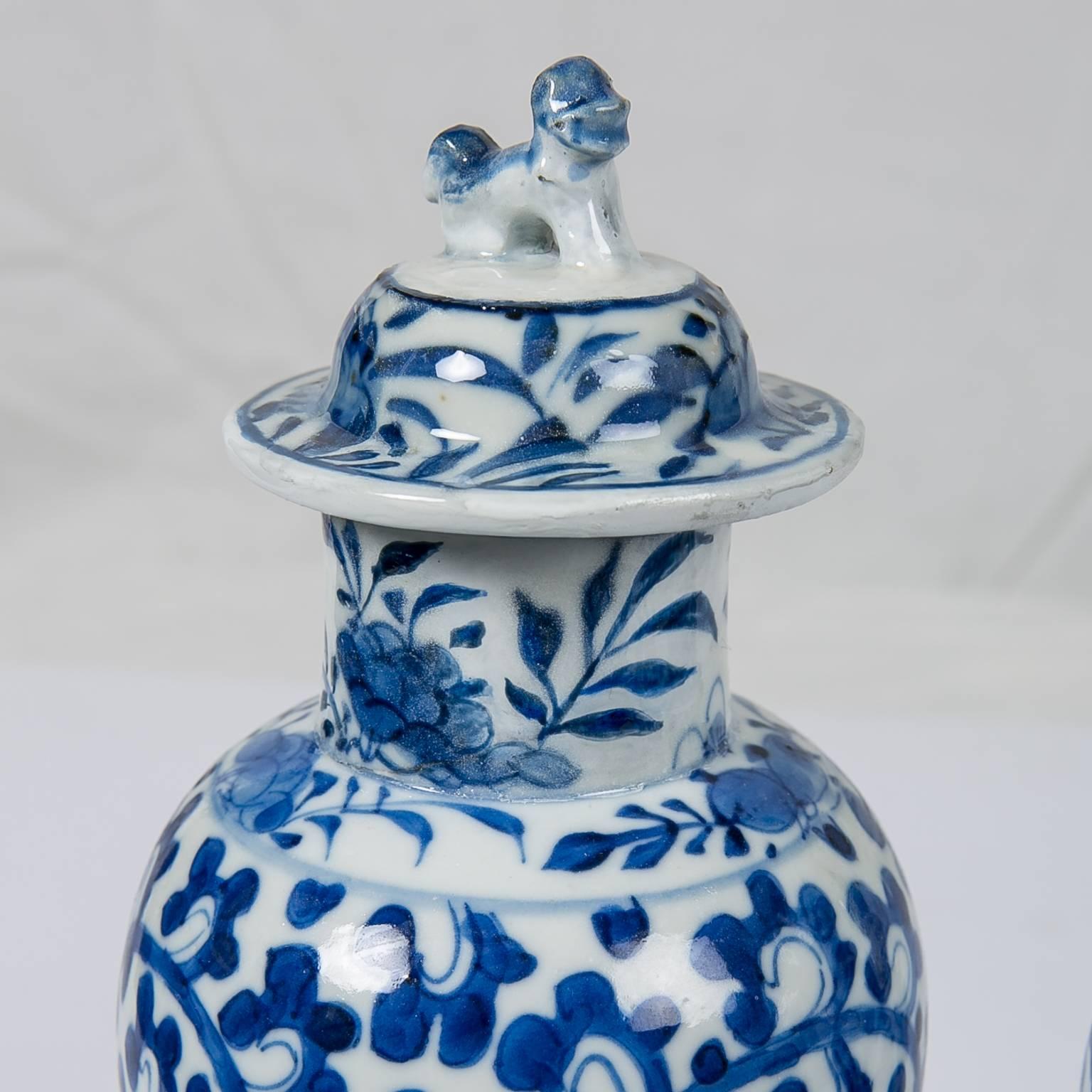 Blue and White Chinese Porcelain Vases, Pair 2