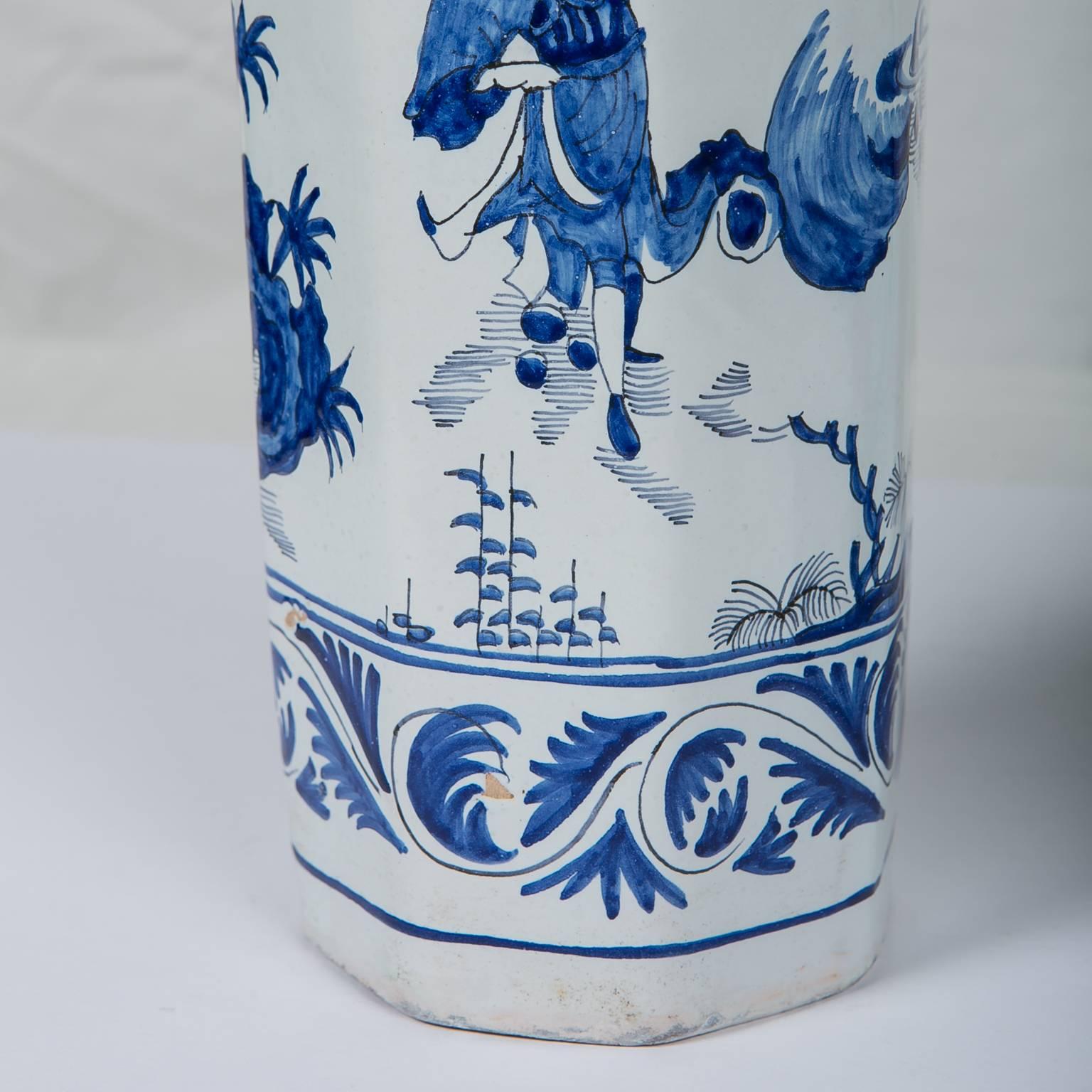 Blue and White Delft Vases Antique 1