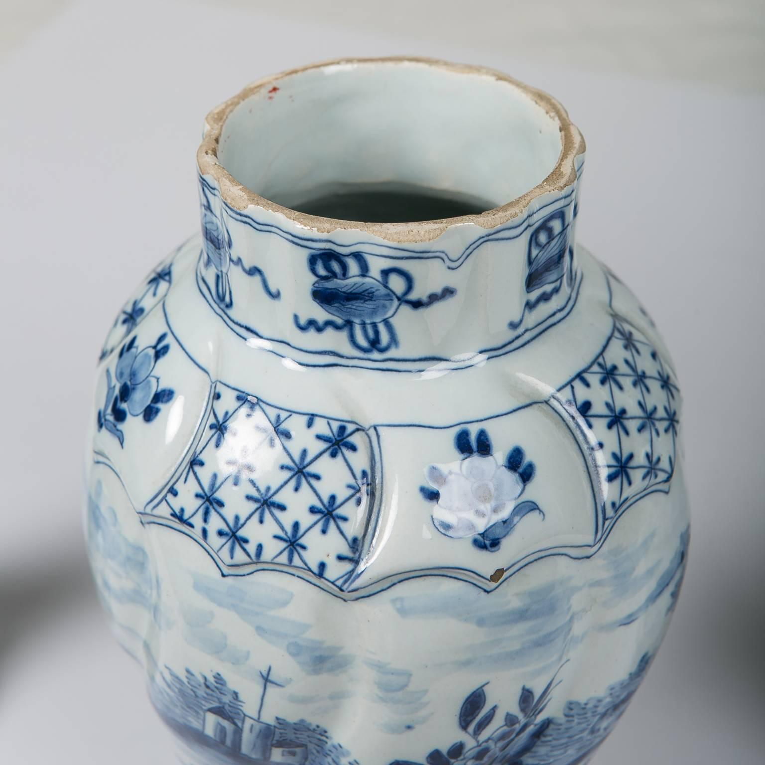 Blue and White Delft Vases 4