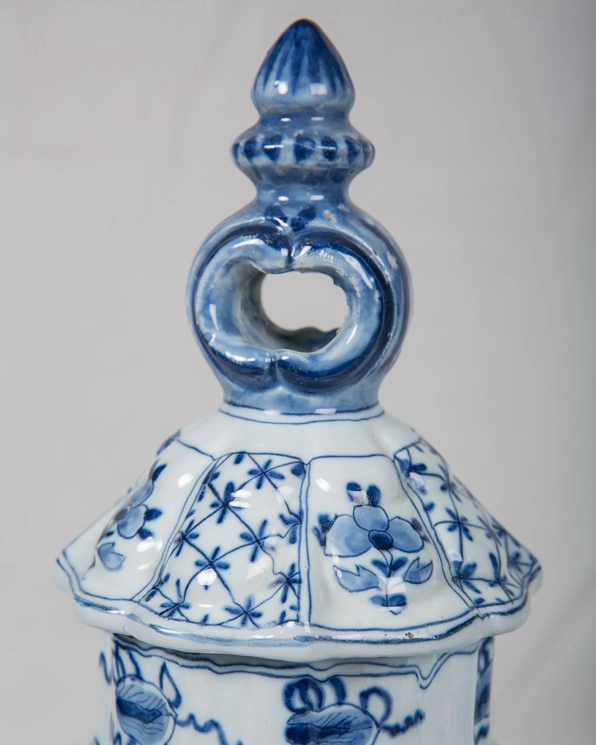 Dutch Blue and White Delft Vases
