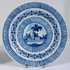 Pair of Blue and White Delft Plates