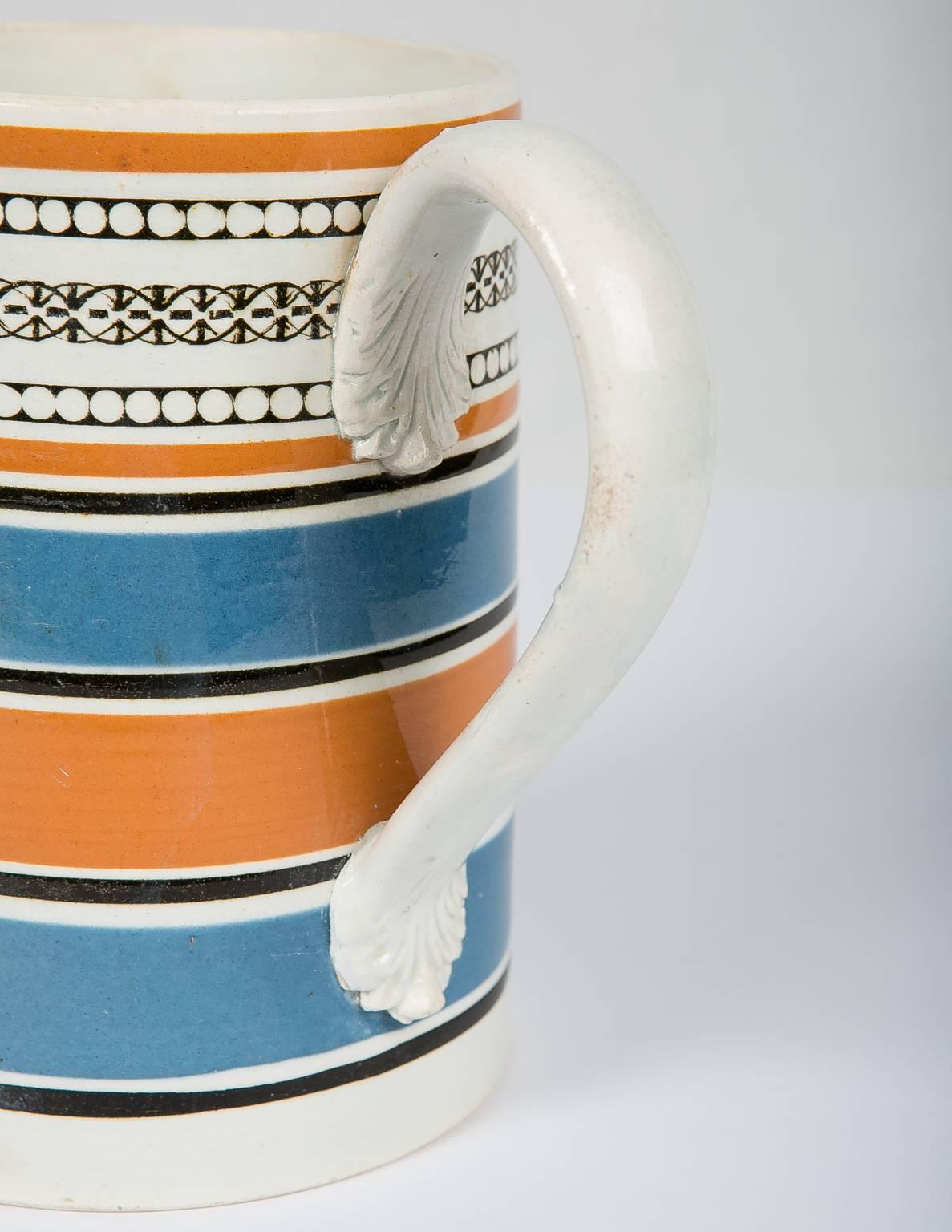 Teal and Orange Mug In Excellent Condition In Katonah, NY