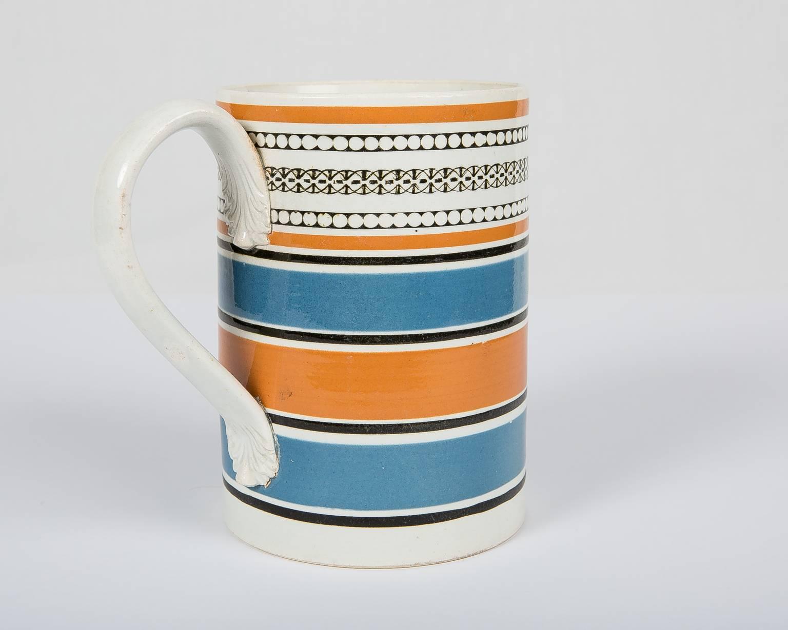 English Teal and Orange Mug