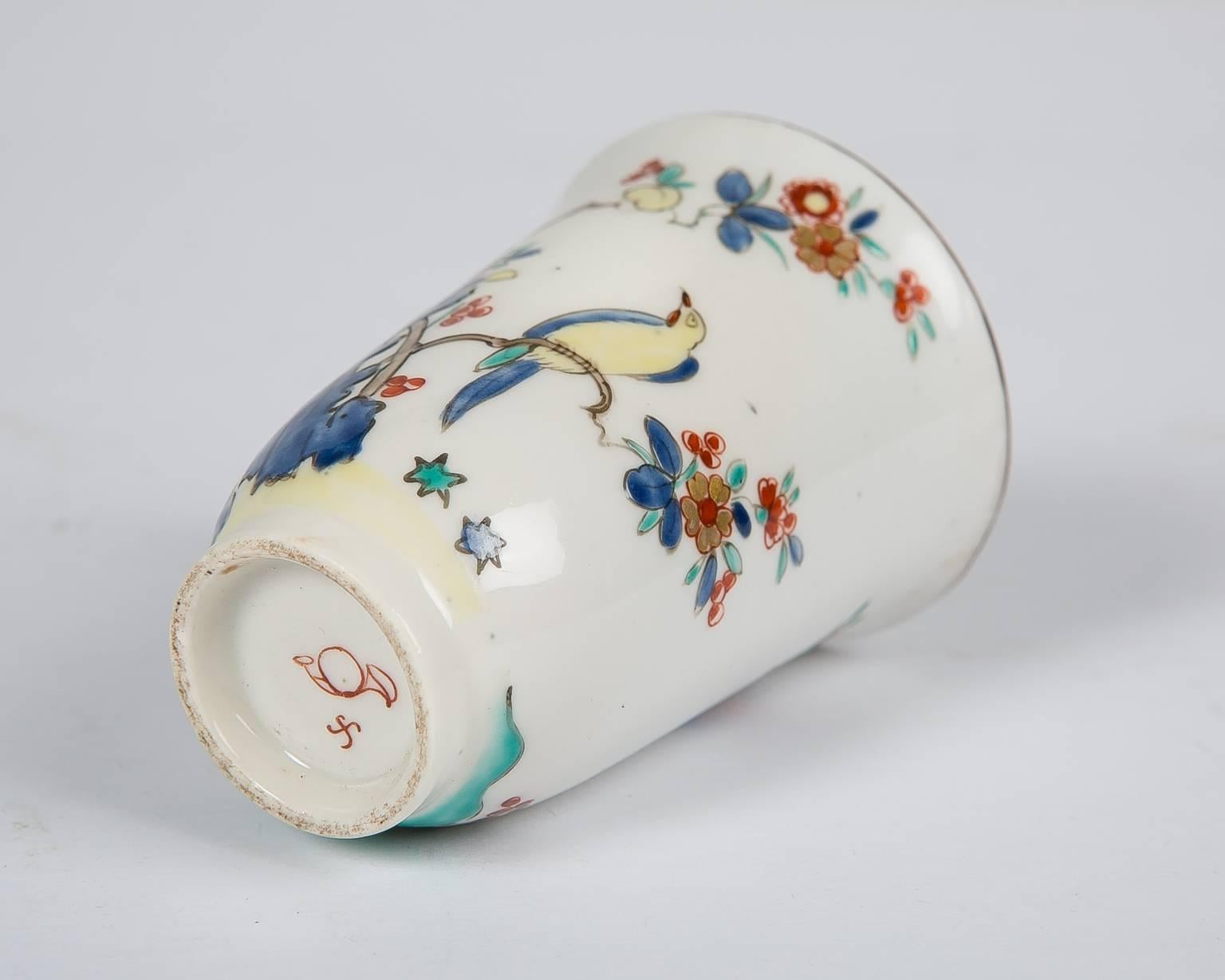 French Trembleuse Cup and Saucer in Kakiemon Style 1