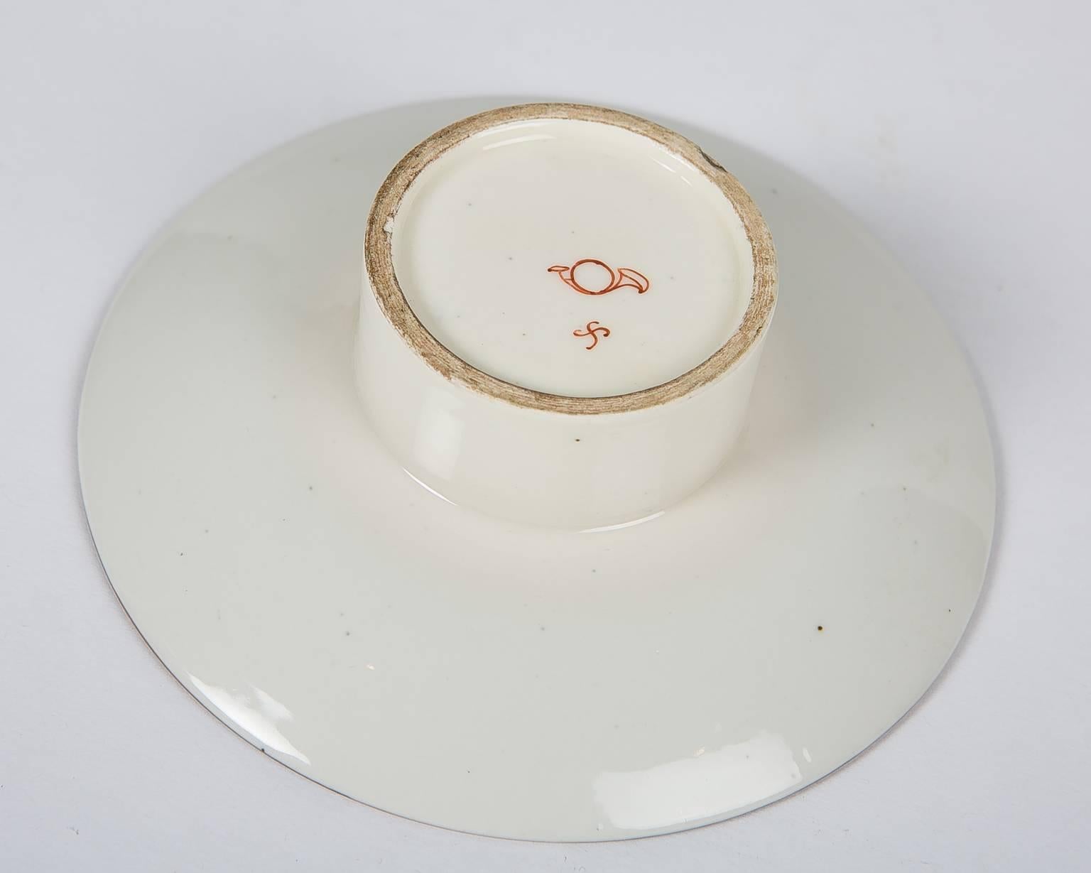 Porcelain French Trembleuse Cup and Saucer in Kakiemon Style