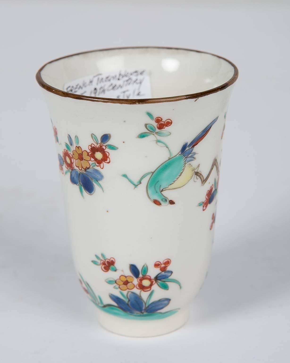 Late 19th Century French Trembleuse Cup and Saucer in Kakiemon Style