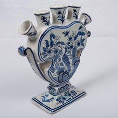 Delft Blue and White Tulipiere or Tulip Vase