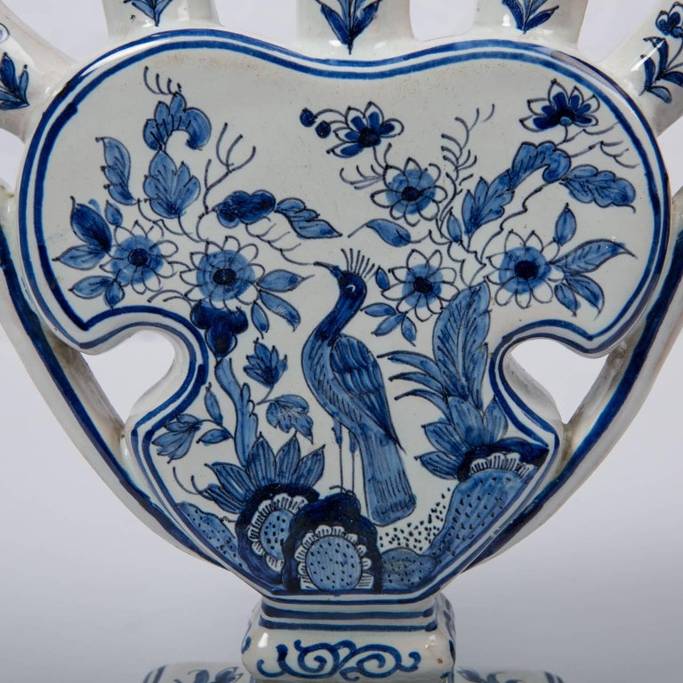 Delft Blue and White Tulipiere or Tulip Vase at 1stdibs