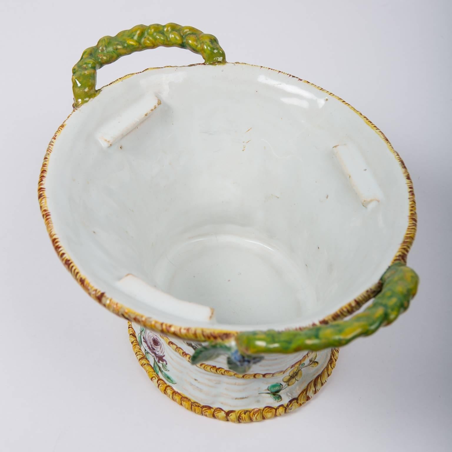 French Faience Planter or Bough Pot Made in France circa 1820
