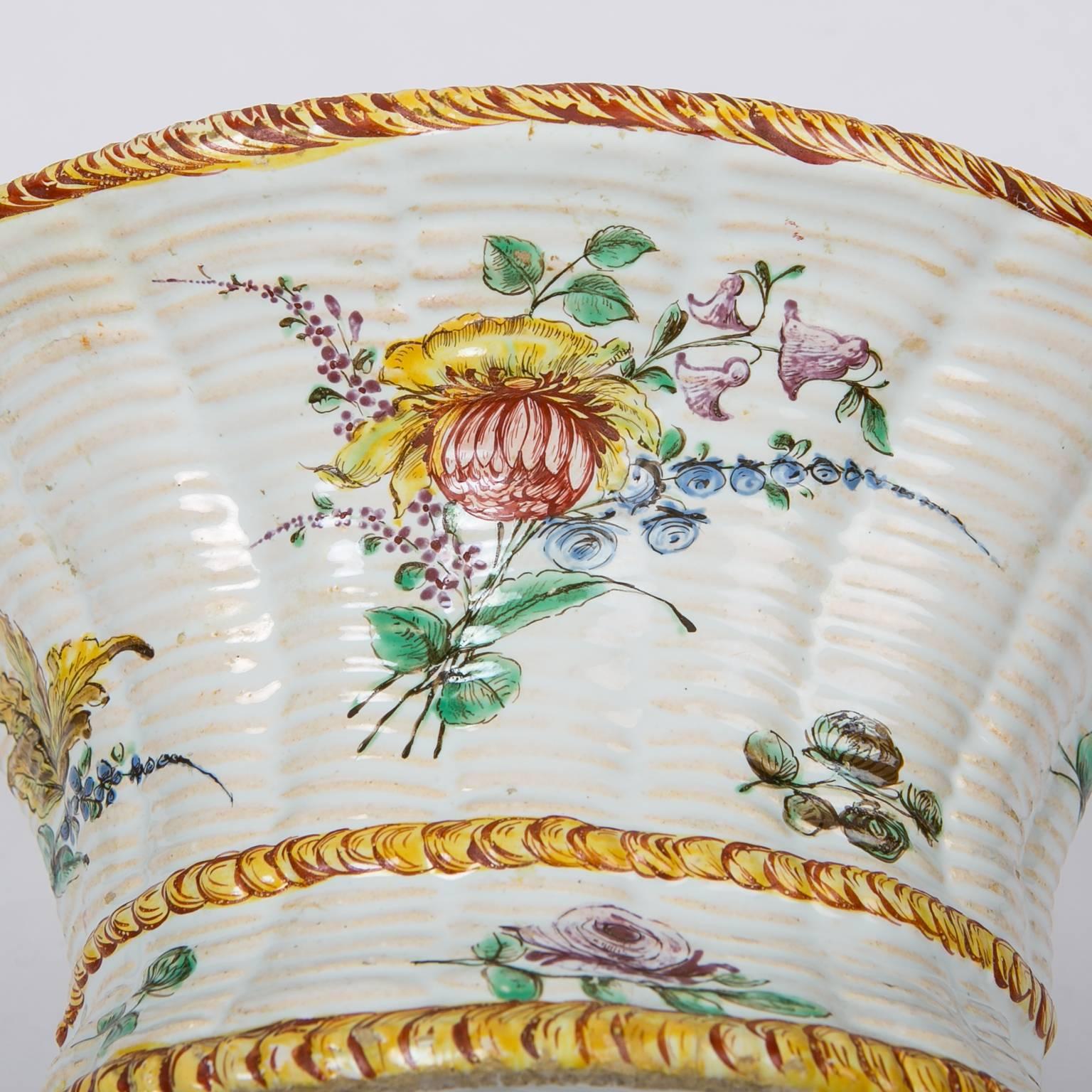 Faience Planter or Bough Pot Made in France circa 1820 In Good Condition In Katonah, NY