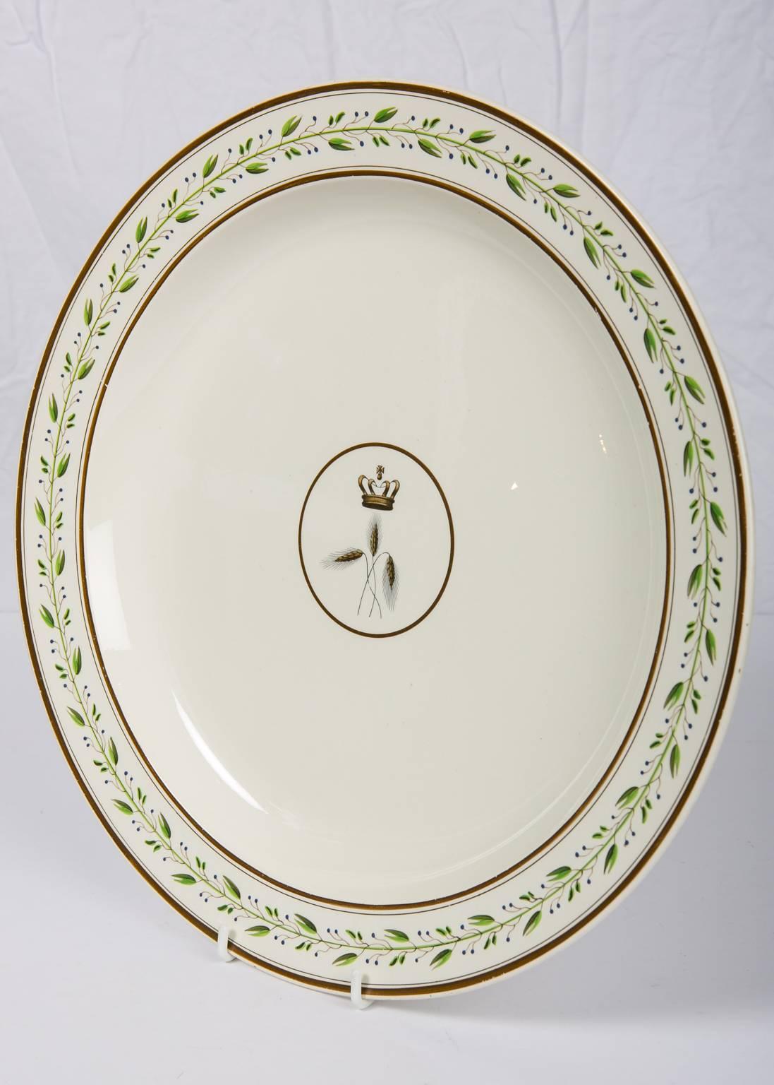 Painted Wedgwood Creamware Charger, Early 19th Century