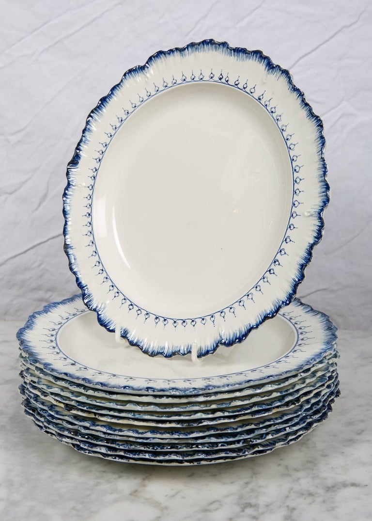 Set of 10 Wedgwood Blue and White Antique Dishes at 1stDibs