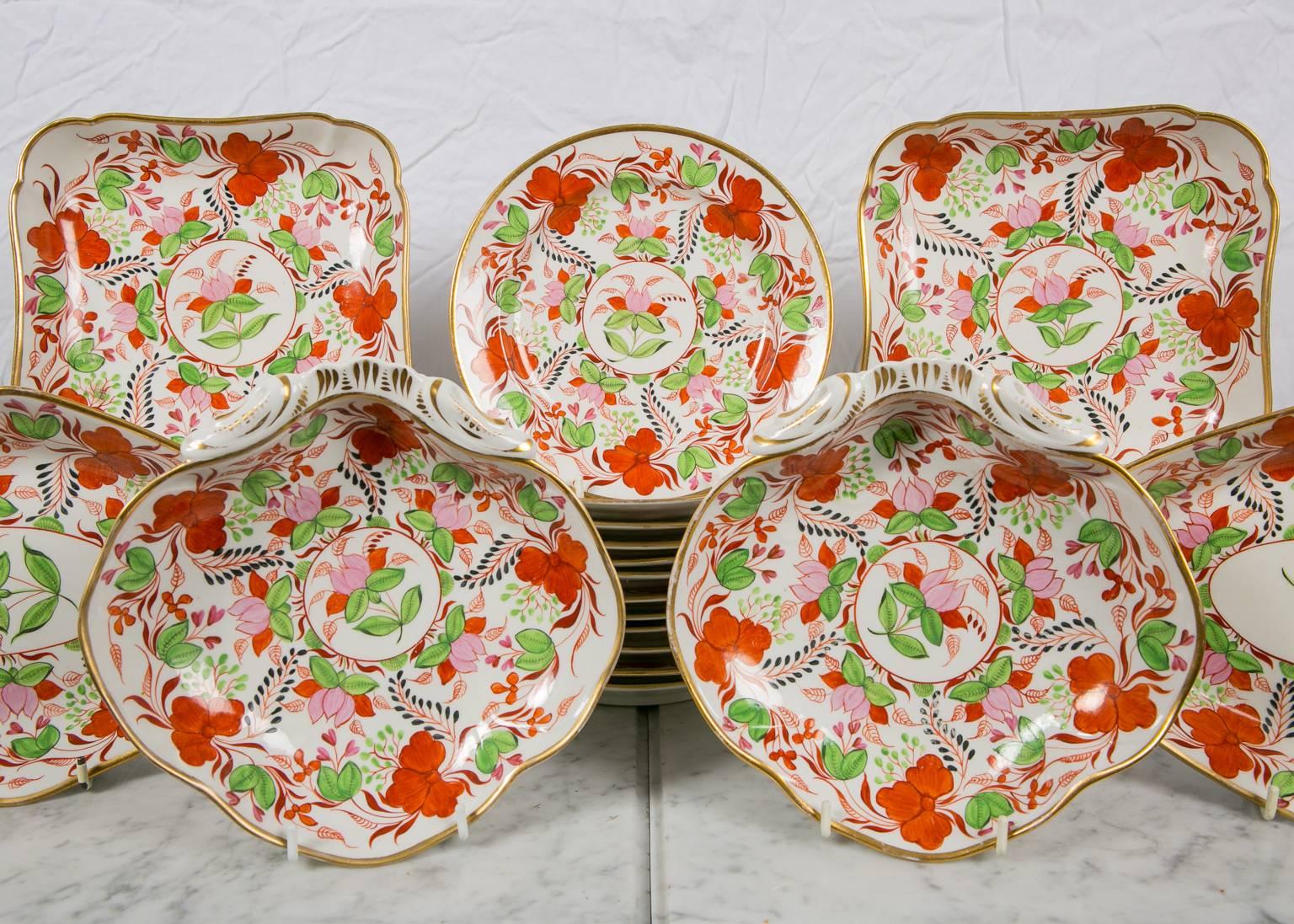 Dessert Service Masons Porcelain In Excellent Condition In Katonah, NY