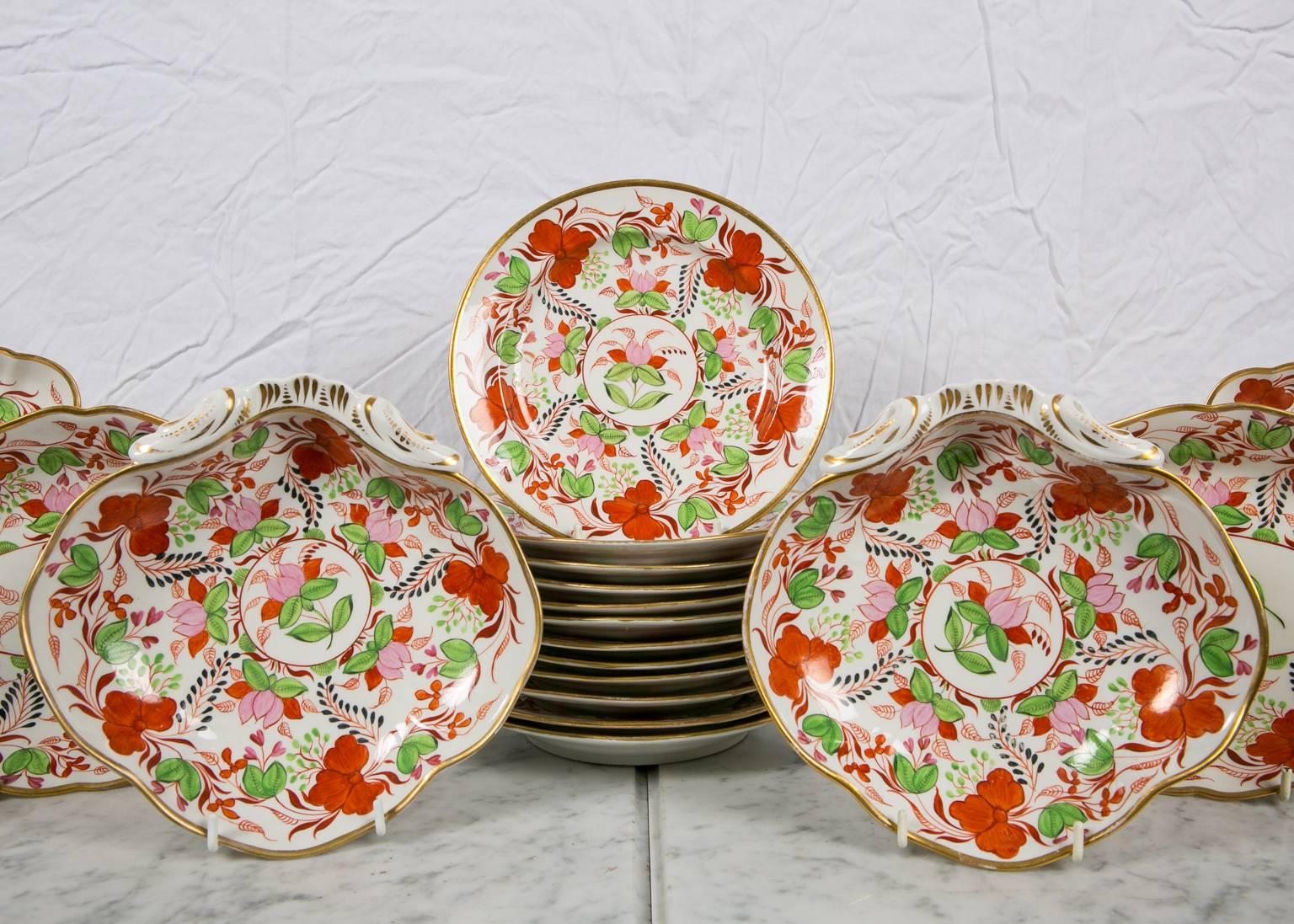 19th Century Dessert Service Masons Porcelain