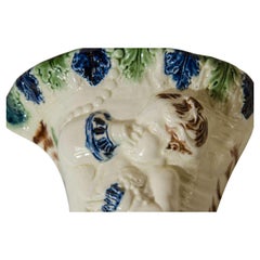 Leeds Pottery Creamware Wall Pockets Pair, 18th Century English Circa 1790 Leeds Pottery Creamware Wall Pockets Pair, 18th Century English Circa 1790