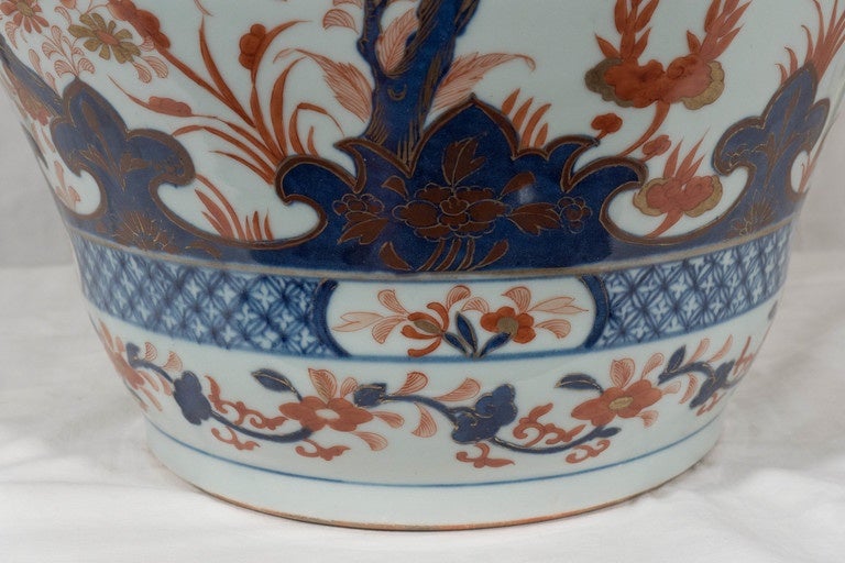 Porcelain Massive Pair of Chinese Imari Covered Vases
