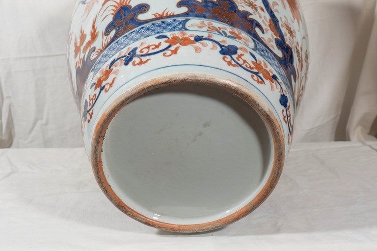 Massive Pair of Chinese Imari Covered Vases 3