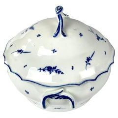 French Blue and White Porcelain Soup Tureen Arras Bleu d’Arras Circa 1780