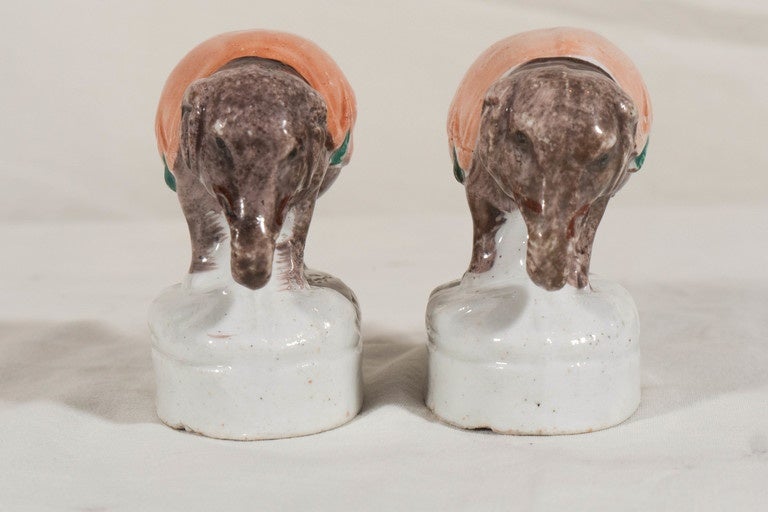 Pair of Small Staffordshire Elephants In Excellent Condition In Katonah, NY