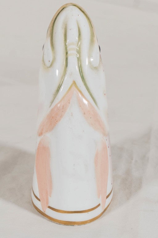 English Trout Head Porcelain Stirrup Cup, The Angler's Delight