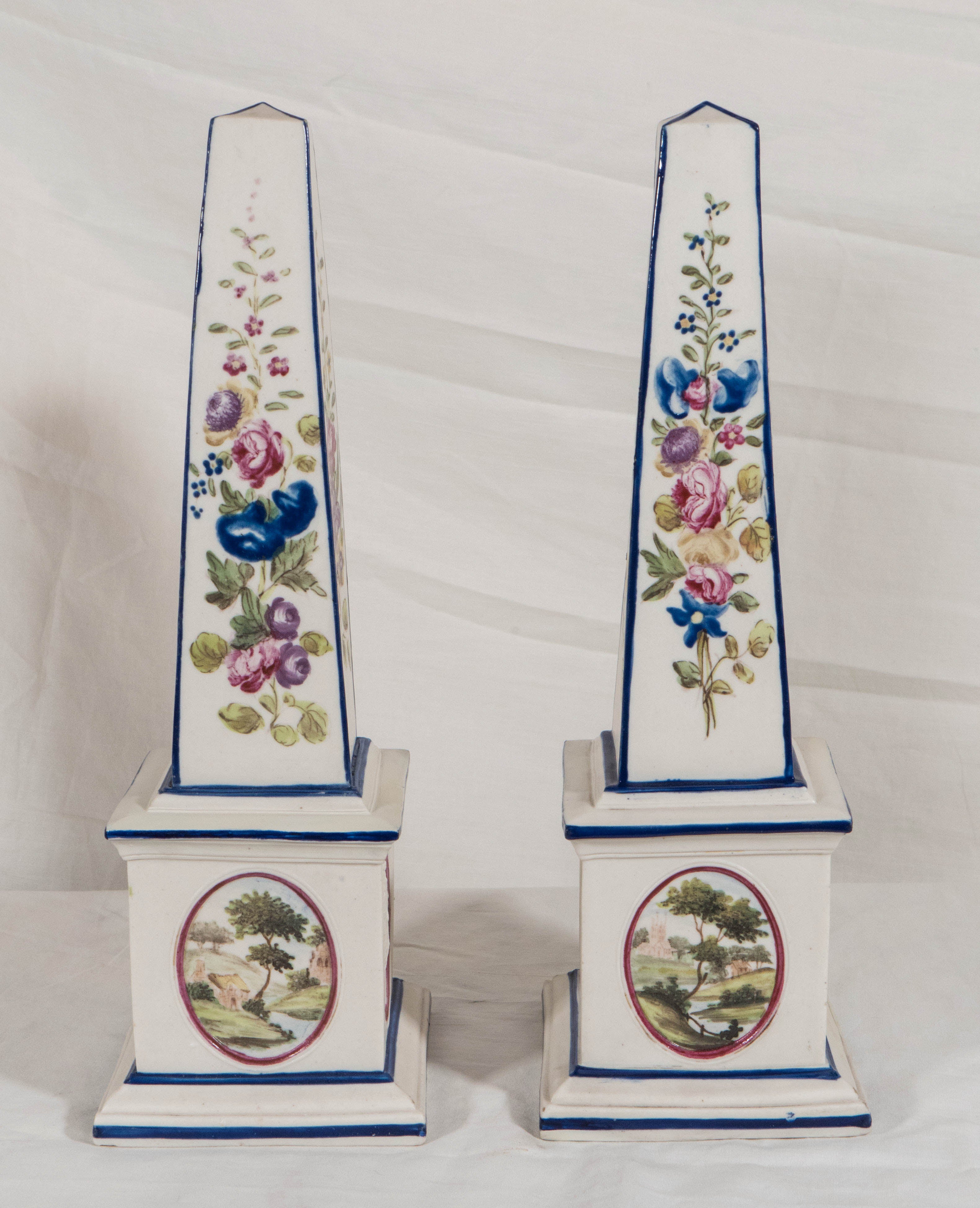 Pair of English Stoneware Obelisks