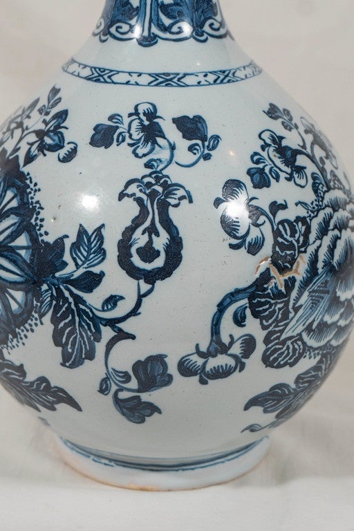 Antique Delft Blue and White Vase For Sale at 1stdibs