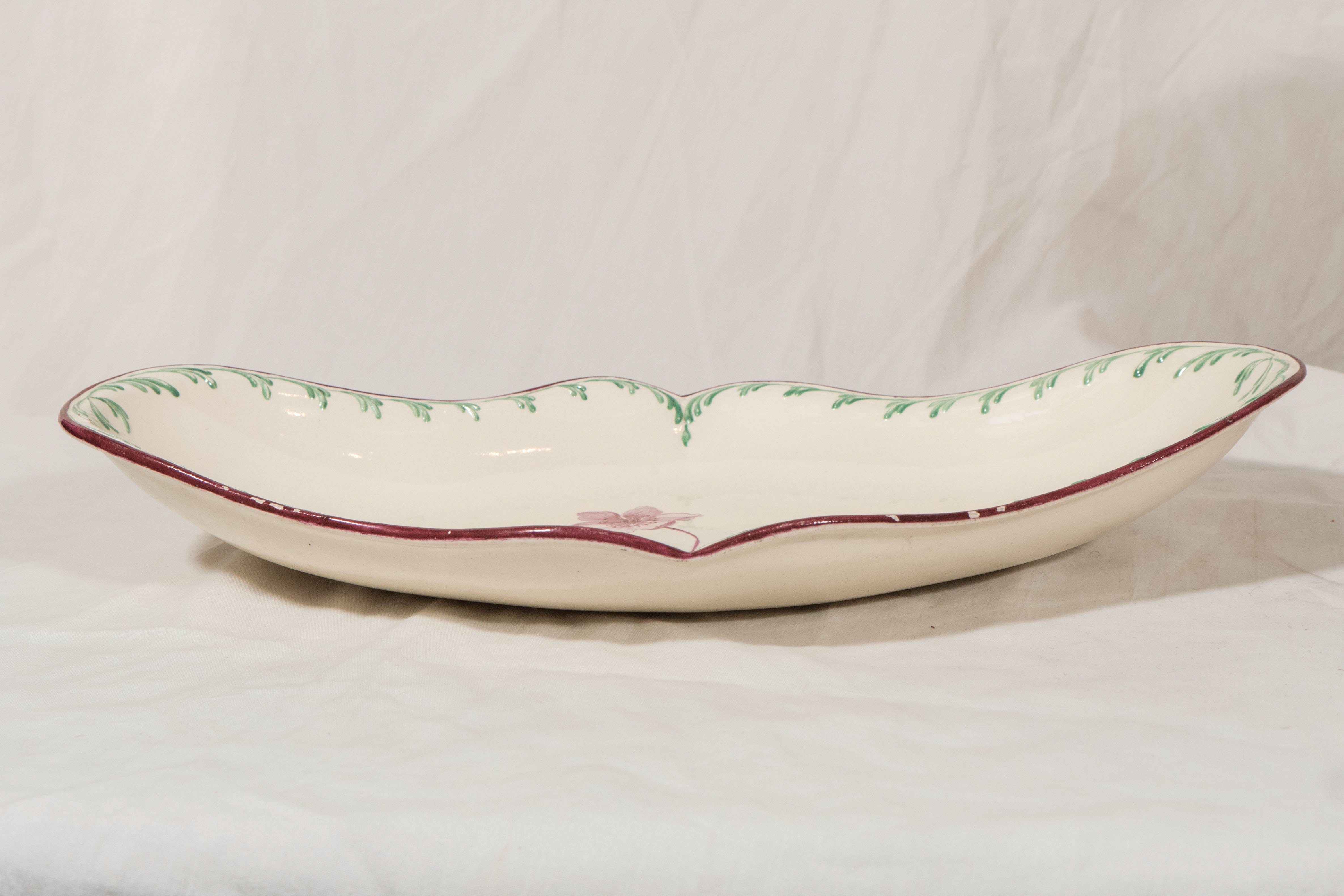 Amtique Wedgwood Creamware Dishes with Green Feather Edge 2