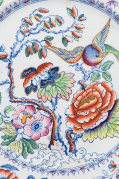 Set of 14 Mason's Ironstone Dinner Dishes in the "Flying Bird" Pattern