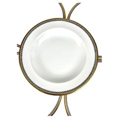 Dozzina di piatti da zuppa in porcellana con bordo a catena Minton, Inghilterra, Circa 1860