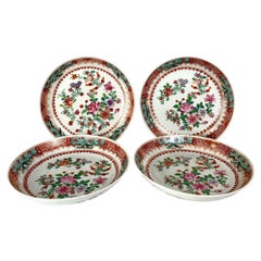 Set of Four Chinese Porcelain Famille Rose Dishes Late 19th Century Circa 1880