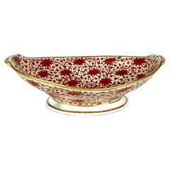 Coalport Porcelain Red Chrysanthemum Centerpiece, England, circa 1820