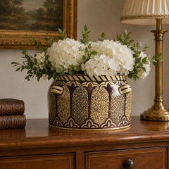 Vaso da fiori Wedgwood John Goodwin Caneware con finitura Copper Lustre, 1925 circa