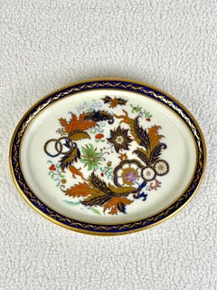 Faux Tobacco Leaf Pattern New Hall Porcelain Teapot Stand Hand Painted C.1800